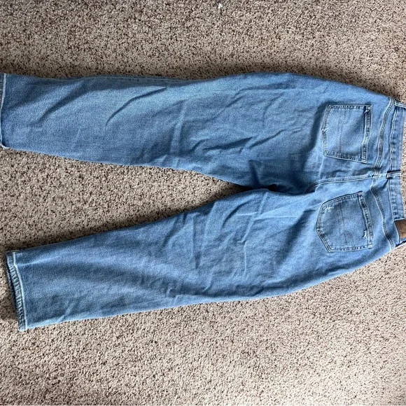 American Eagle Outfitters Light Blue stretch Ripped Boyfriend Jeans - Picture 5 of 8